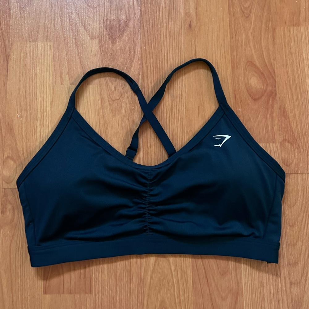 Gymshark Runched Sports Bra Navy Blue